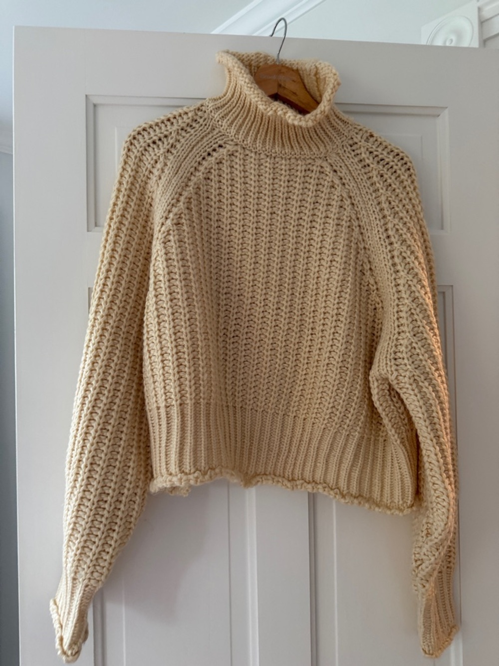 LBLC the label Cream Chunky Turtleneck Sweater